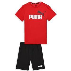 PUMA Korte shirt B joggingpak voor jongens, voor alle tijd, rood, 116, For All Time Red
