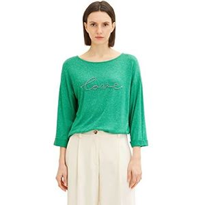 TOM TAILOR dames t-shirt, 31141 - Vivid Leaf Green Melange