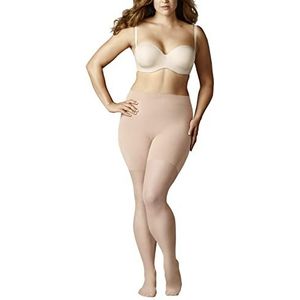Falke Beauty Plus 20 denier damespanty van zachte materialen, huidzwart, transparante panty zonder patroon, voor grote maten, plus size, 1 stuk, beige (Cocoon 4059)