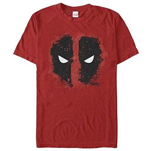 Marvel Deadpool Dead Eyes Organic uniseks T-shirt met korte mouwen, rood, XXL, Rood