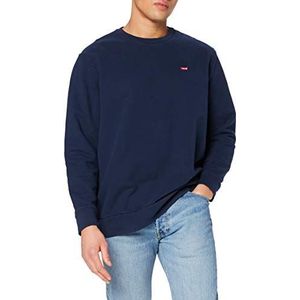 Levi's Big & Tall Original Housemark Crew Sweatshirt voor heren, 1 stuk, Blauw