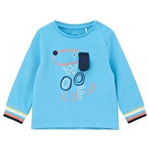 s.Oliver T-shirt à manches longues pour enfants, bleu/vert, 74