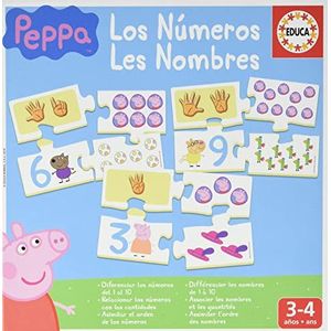 Educa - Educatief spel. Peppa Pig. Ik leer de cijfers. Educatief spel om elk van de cijfers van 1 tot 10 te koppelen aan de hoeveelheid. Aanbevolen vanaf 3 jaar (16224)