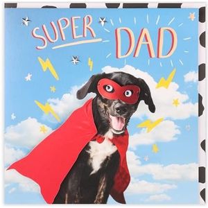 Clintons: Vaderdagkaart - Super Dad - SuperDog in Cape - Vaderdagkaart - 159 x 159 cm - Multicolor - 1165714