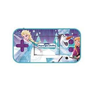 Lexibook Disney Frozen Elsa compacte draagbare Cyber Arcade-gameconsole, 150 gaming, LCD, op batterijen, blauw, JL2367FZ