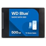 WD Blue SA510 500 GB SATA 2,5 inch SSD met een leessnelheid van maximaal 560 MB/s