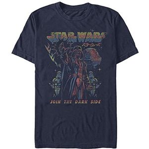 Star Wars T-shirt à manches courtes unisexe Vader Kanji Organic, Bleu marine, S