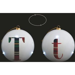 Villa d'Este Home Tivoli Led-kerstbal Ø 10 cm, Monogram T