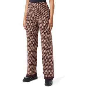 Koton Pantalon en tricot taille haute pour femme, Design bordeaux (4d5), XL