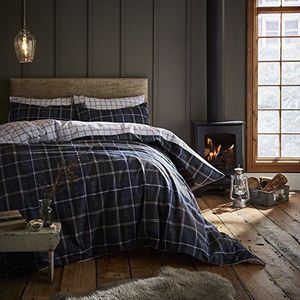 TARTAN CHECK NAVY Bedlaken 260 x 280 + 2 kussenslopen 50 x 80 cm