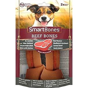 SmartBones Kauwspeelgoed voor honden in de vorm van runderbeenderen, middelgroot, zonder rauwe huid, rundsmaak, van kip en groenten
