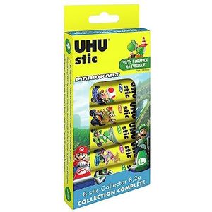 UHU Stic Mario kart Collector Box - oplosmiddelvrije lijmstiften, wit, Mario Kart, 8 stuks à 8,2 g