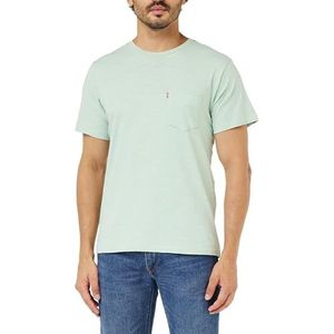 Levi's Short Sleeve Classic Pocket Tee T-shirt voor heren (1 stuk), Aqua Foam