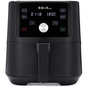 Instant Pot Brands Vortex 4-in-1 Hot Air Fryer, 1700 W, 5.7 L, Mini Oven, Healthy Hot Air Frying, Baking, Roasting and Food Warmer, Black