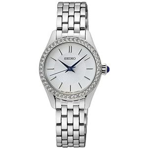 Seiko Analoog kwartshorloge voor dames met roestvrijstalen armband SUR539P1, zilver, zilver.