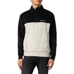 Champion Legacy Outdoor Polar Half Zip Top Sweatshirt voor heren, Grigio Argento/Zwart