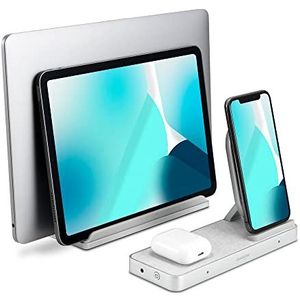 Kensington - StudioCaddy dockingstation met draadloos Qi-opladen voor Apple-apparaten, draadloze oplader voor iPhone/iPad/MacBook/Apple Watch en MacBook (K59090WW)