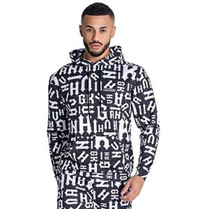 Gianni Kavanagh Black Disorder Oversized Hoodie voor heren, zwart, XXL, zwart.