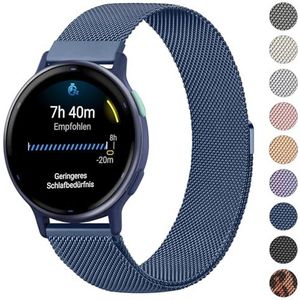 Mugust Armband voor Garmin Vivoactive 5/Garmin Vivoactive 3/Vivomove 3/HR/Luxe/Style voor dames en heren, roestvrijstalen metalen mesh, reservearmband voor Garmin Forerunner 55/245/645