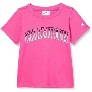 Champion Legacy Color Punch G Bookstore Logo S-s Crewneck T-shirt voor meisjes, Fuchsia