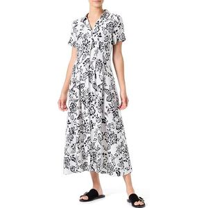 ONLY Onlkiera S/S Shirt Midi Dress Ptm Blousejurk Dames, zwart.