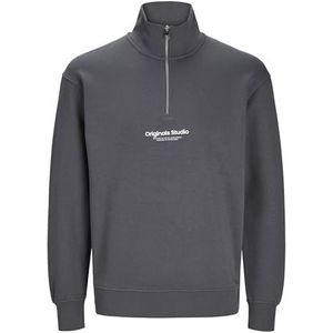 Jack & Jones Jorvesterbro Quarter Zip Hn Noos Jorvesterbro Sweatshirt Quarter Zip Hn Noos Heren (1 stuk), Iron Gate