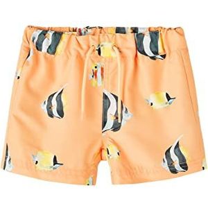 Name It Nmmzune Swim Shorts voor jongens, oranje, chiffon, 110, oranje doek