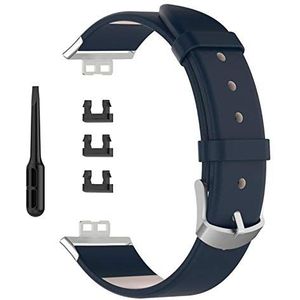 Horlogebandje van leer voor Huawei Watch Fit, modieuze reservearmband met installatiegereedschappen, ademend en comfortabel, gepersonaliseerde armbanden voor mannen en vrouwen, One size