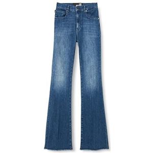 Love Moschino Flare Fit 5-pocket broek voor dames, Medium blauwe denim.