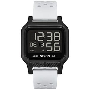 Nixon Digitaal herenhorloge met synthetische armband A1320-005-00, wit/zwart, riem, Wit/Zwart, riem