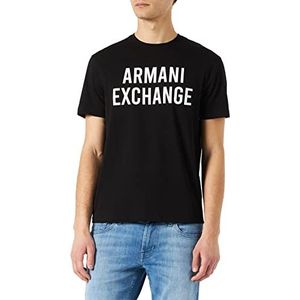 Armani Exchange Revolving T-shirt voor heren, zwart.