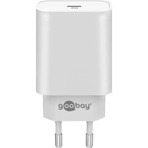 Goobay 61754 USB C oplader 45W snellader PD universele USB adapter Fast Charger type C Samsung S22 S21 iPhone 14 wit