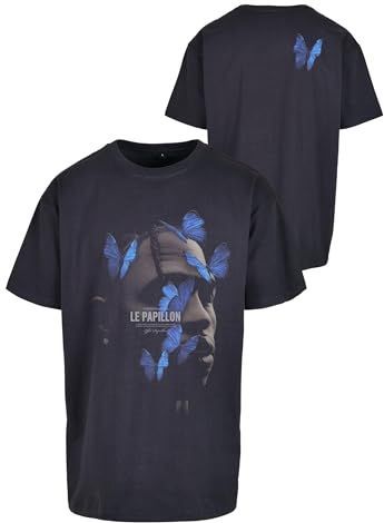 Mister Tee - Le Papillon Oversize Heren T-shirt Blauw