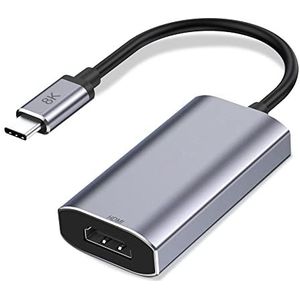 CableGlaxay USB C naar HDMI 8K Thunderbolt 3 naar HDMI 8K @ 60Hz 4K @ 120Hz adapter voor MacBook Pro, MacBook Air, iPad Pro, Pixelbook, XPS, Galaxy (compatibel met Thunderbolt 3 poorten)