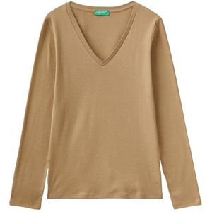 United Colors of Benetton T- Shirt Femme, Beige 34 A, M