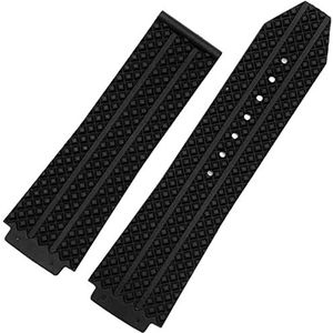 FACDEM 25 x 19 mm 25 x 17 mm zwart siliconen rubber horlogeband voor patrijspoort band voor Big Bang vlinder gesp armband logo gereedschap, Agaat
