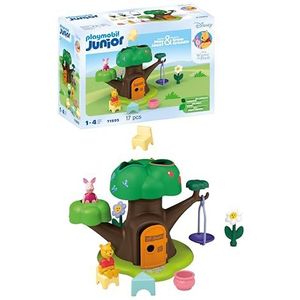 Playmobil Junior & Disney 71693 Winnie de Poeh en Pimpi boomhuis, duurzaam speelgoed van plantaardige kunststof, speelgoed voor kinderen vanaf 12 maanden