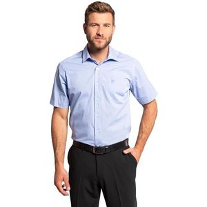 JP 1880 Menswear 705178 Zakelijk overhemd voor heren, korte mouwen, puur katoen met borstzak, Vario & Comfort Fit kraag, Lichtblauw