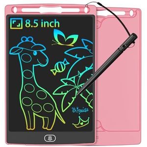 JOEAIS 8,5 inch lcd-schrijfbord voor kinderen, draagbare grafische tablet om met de hand te schrijven, krabbelen en tekenen, perfect speelgoedcadeau voor jongens en meisjes (roze)