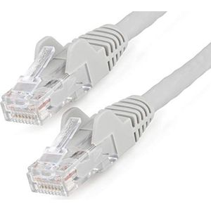 StarTech.com LSZH Ethernet-kabel (Low Smoke Zero Halogeen), 10 GB, 650 MHz, 100 W, PoE, RJ45 10 GbE UTP-netwerk met trekkoord, grijs, CAT 6, ETL (N6LPATCH10MGR)