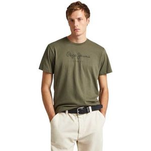 Pepe Jeans Eggo N SS T-shirts voor dames, Groen (legergroen)