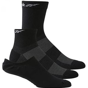 Reebok Te All Purpose Sock 3p Sokken, uniseks, volwassenen, zwart.