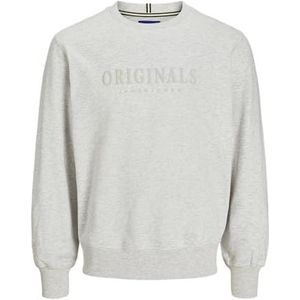 JACK & JONES Jorfrederiksberg Jorfrederiksberg Sweatshirt met ronde hals voor heren (1 stuk), Helder wit, XS