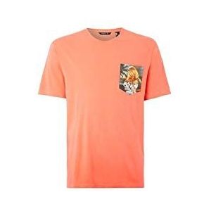 O'NEILL Print T-shirt voor heren met korte mouwen, Oranje (mandarije)