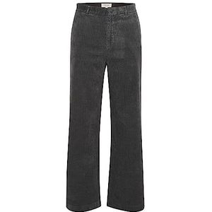 Part Two Women's Trousers High-Waisted Straight Legs Regular Fit Corduroy Fabric Femme, Magnet, 46