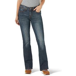 Wrangler Aura Instantly Slimming Mid Rise Boot Cut Jeans pour femme, Or d'automne., 42