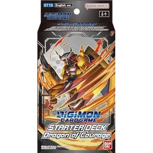 Bandai Digimon kaartspel: Starter Deck - Dragon of Courage (ST15) - kaartspel vanaf 6 jaar - 2 spelers - 30 minuten speeltijd