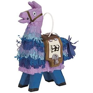 Unique - Decoratie Mini Lama Pinata Fortnite Party 24716, meerkleurig