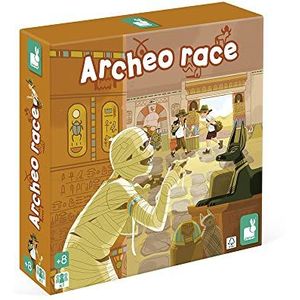 Janod - Archeo Race - gezelschapsspel voor kinderen - solitair strategiespel - Egypte thema - FSC-gecertificeerd - vanaf 8 jaar, J02628