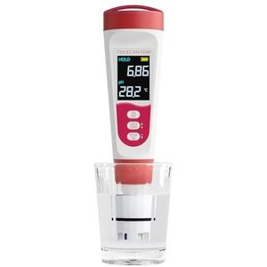 Flysocks pH-meter, 4-in-1, waterkwaliteitstester voor pH/TDS/EC/temperatuur, pH digitale meter IP67 met automatische kalibratie en lcd-achtergrondverlichting voor hydrocultuur, tuin, zwembad, aquarium